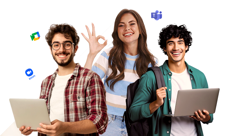 Excited female student